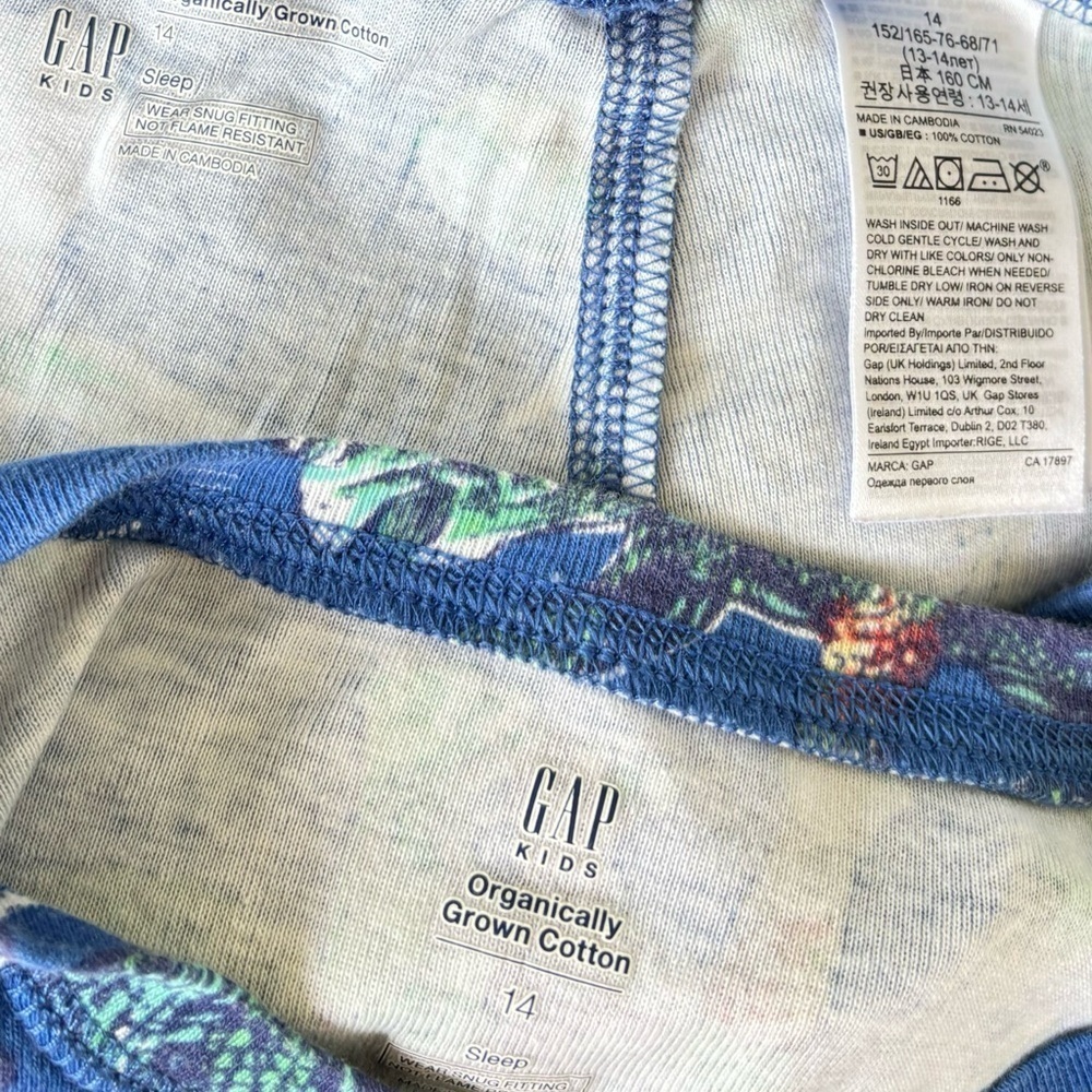 Gap Kids 100% Organic Cotton Dinosaur Graphic PJ Set - Picture 8 of 8